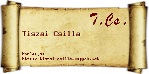 Tiszai Csilla névjegykártya