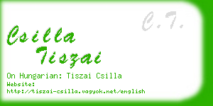 csilla tiszai business card